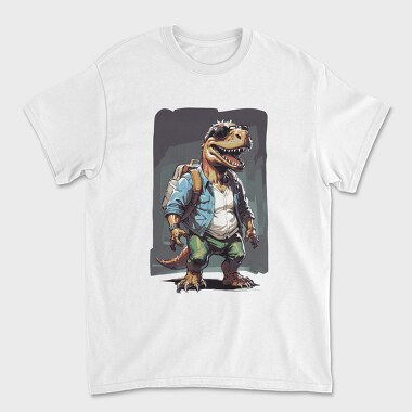 Adventurous Dinosaur T Rex, Tricou Barbati (Unisex)
