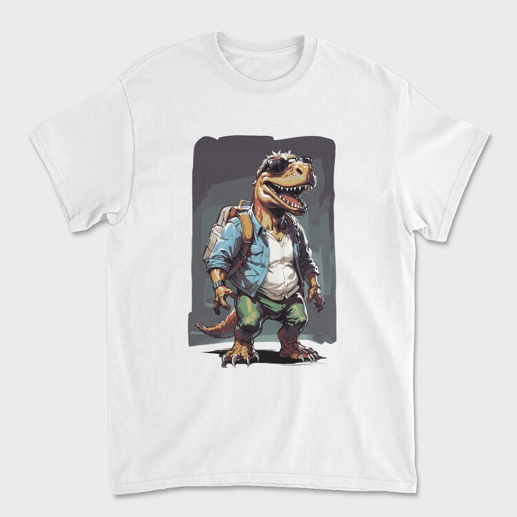 Adventurous Dinosaur T Rex, Tricou Barbati (Unisex)