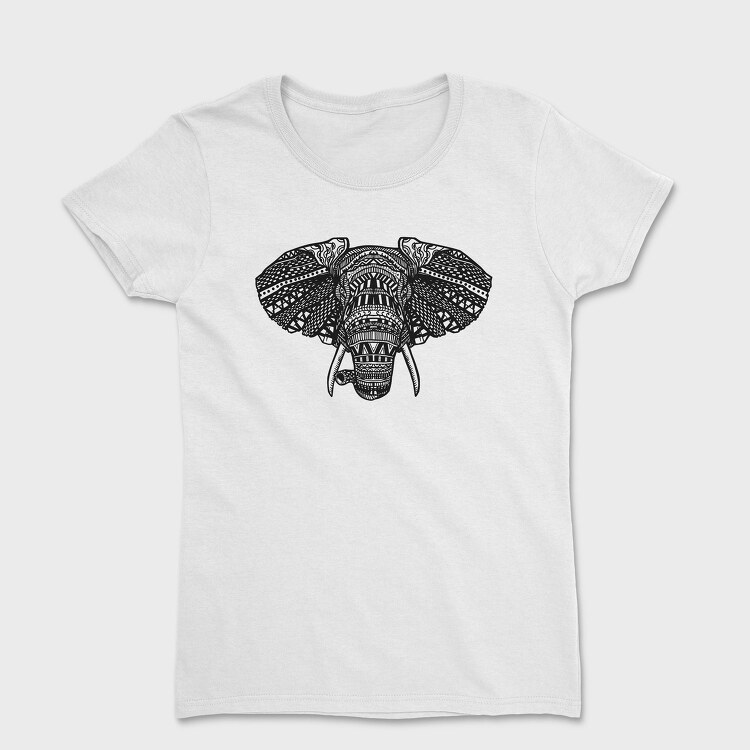 African Elephant Mandala, Tricou Femei