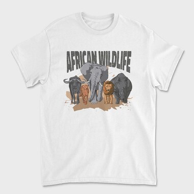 African Wildlife Animals, Tricou Barbati (Unisex)
