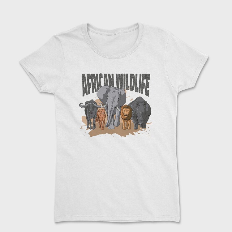 African Wildlife Animals, Tricou Femei