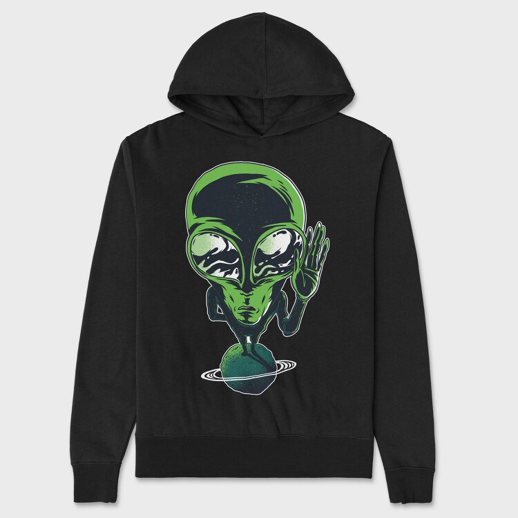Alien On Planet, Hanorac Oversize Barbati (Unisex)