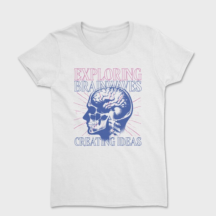 Anatomical Brainwaves Xray Head, Tricou Femei