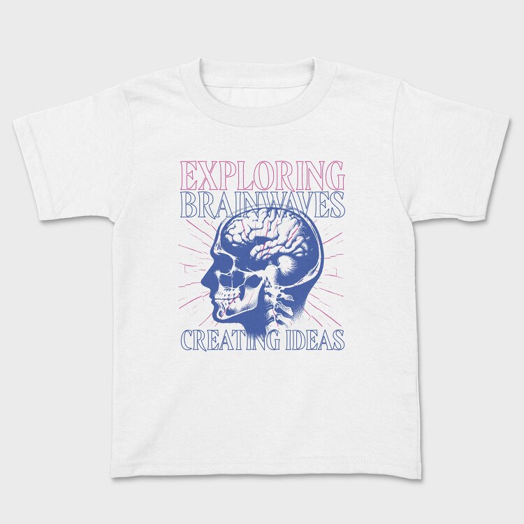Anatomical Brainwaves Xray Head, Tricou Copii