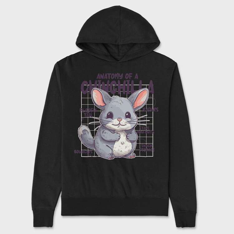 Anatomy Of A Chinchilla, Hanorac Oversize Barbati (Unisex)