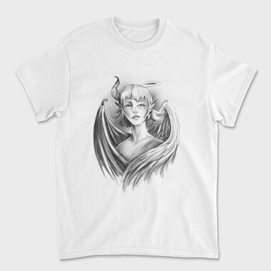 Angel And Demon Girl, Tricou Barbati (Unisex)