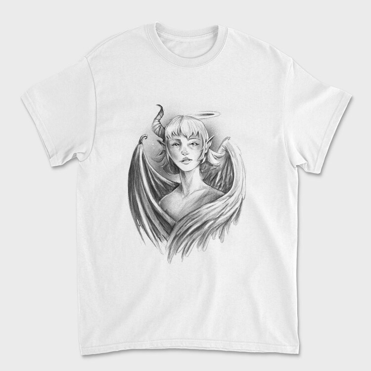 Angel And Demon Girl, Tricou Barbati (Unisex)