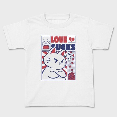 Angry Cat Anti Valentines Day Valentine, Tricou Copii