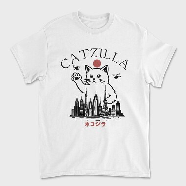 Catzilla City Destruction, Tricou Barbati (Unisex)