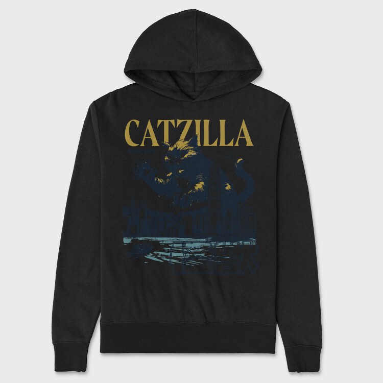 Catzilla Monster, Hanorac Oversize Barbati (Unisex)