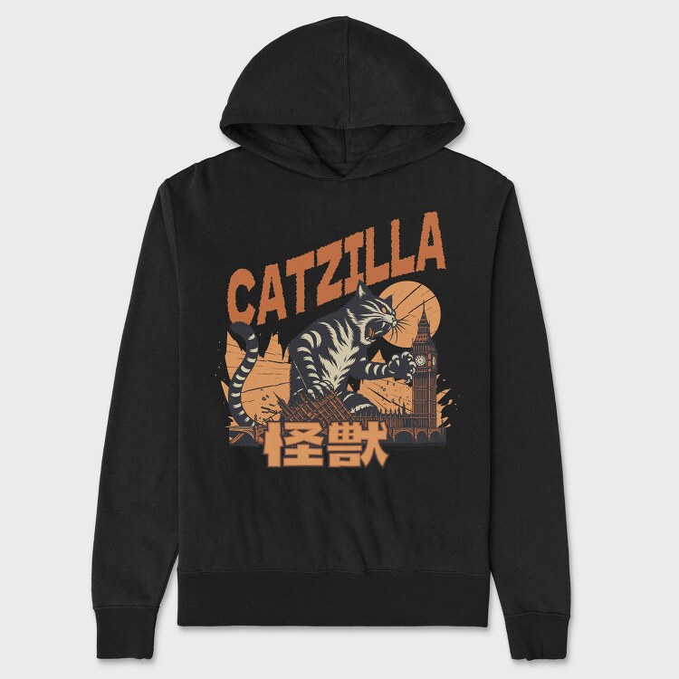 Catzilla Parody, Hanorac Oversize Barbati (Unisex)