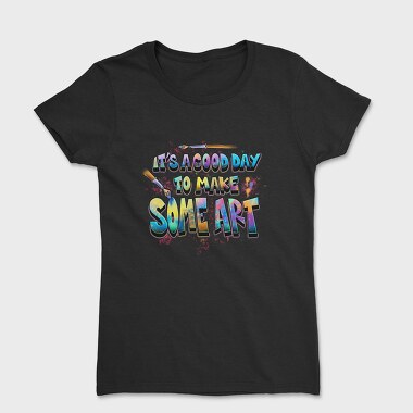 Colorful Artistic Quote Brush, Tricou Femei