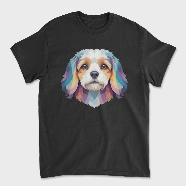 Colorful Cavachon Dog, Tricou Barbati (Unisex)