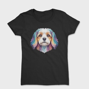Colorful Cavachon Dog, Tricou Femei