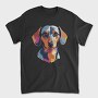 Colorful Dachshund Portrait, Tricou Barbati (Unisex)