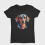 Colorful Dachshund Portrait, Tricou Femei