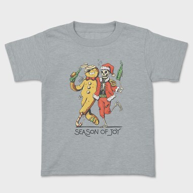 Cool Anti Christmas Skeleton Santa Ginger Cookie, Tricou Copii