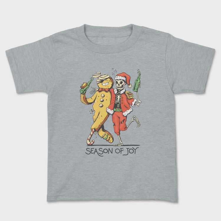 Cool Anti Christmas Skeleton Santa Ginger Cookie, Tricou Copii