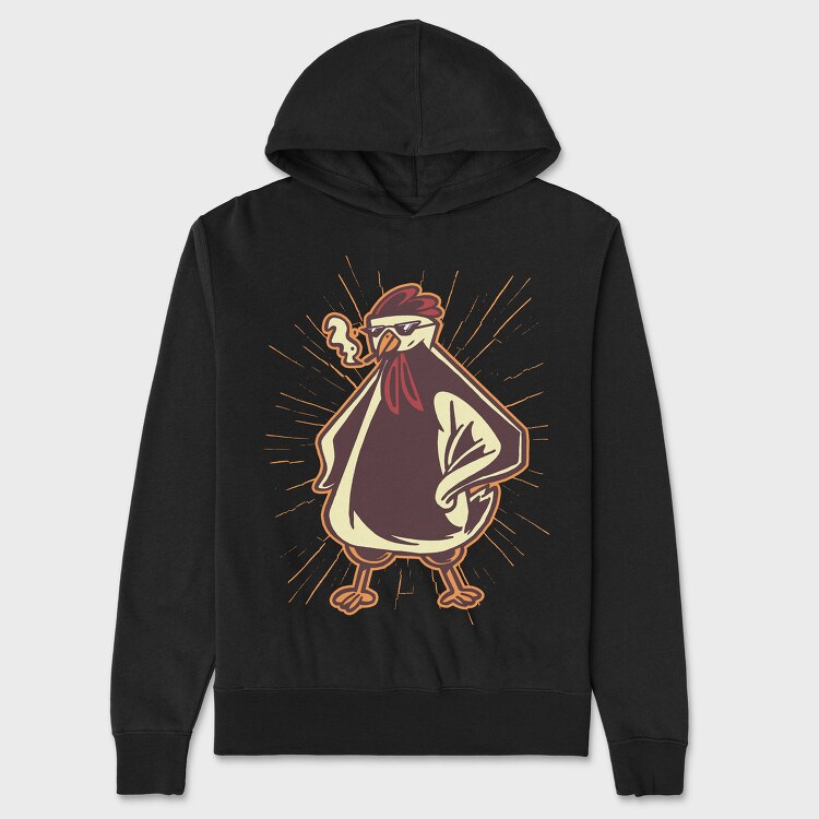 Cool Chicken Funny, Hanorac Oversize Barbati (Unisex)
