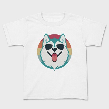 Cool Husky With Sunglasses Face, Tricou Copii
