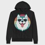 Cool Husky With Sunglasses Face, Hanorac Oversize Barbati (Unisex)