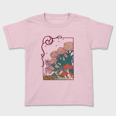 Cool Mushrooms Illustration, Tricou Copii