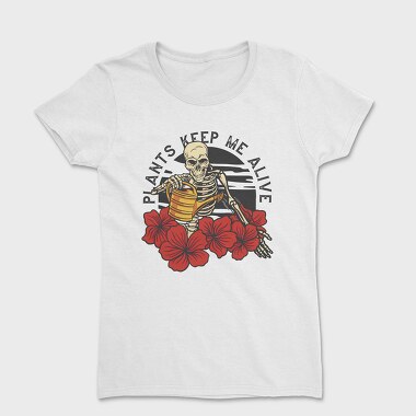 Cool Plants Skeleton Skull, Tricou Femei