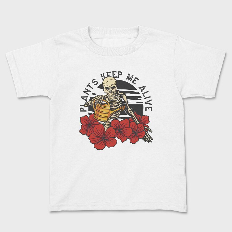Cool Plants Skeleton Skull, Tricou Copii