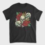 Cool Skulls And Roses, Tricou Barbati (Unisex)