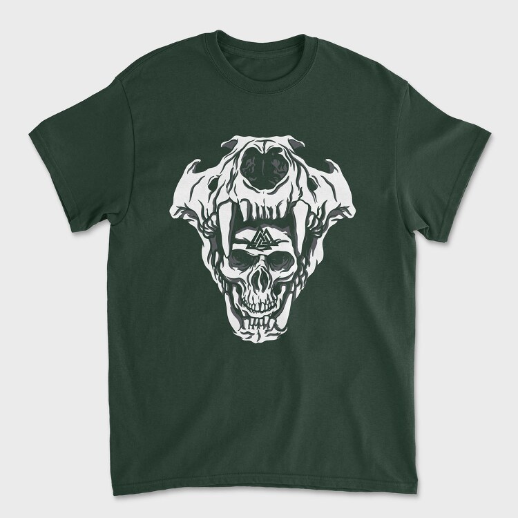 Cool Viking Skulls Bear Man, Tricou Barbati (Unisex)
