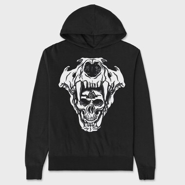 Cool Viking Skulls Bear Man, Hanorac Oversize Barbati (Unisex)
