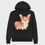Corgi Cutie, Hanorac Oversize Barbati (Unisex)
