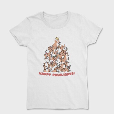 Corgi Dog Christmas Tree Corgies, Tricou Femei