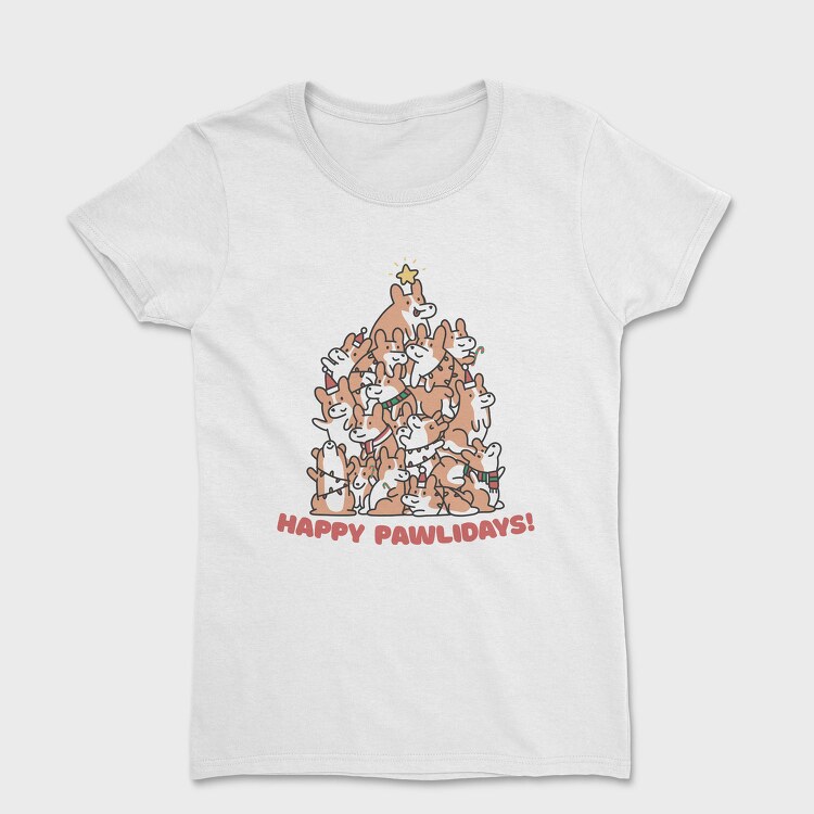 Corgi Dog Christmas Tree Corgies, Tricou Femei
