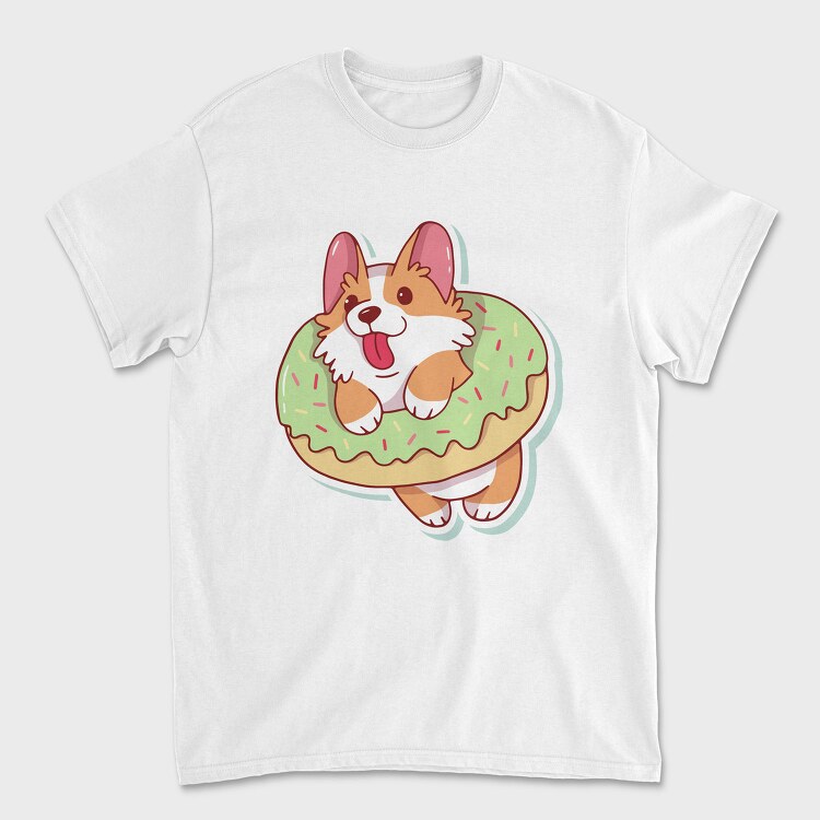 Corgi Donut Joy, Tricou Barbati (Unisex)
