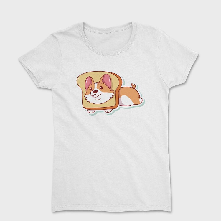 Corgi Toast Slice, Tricou Femei