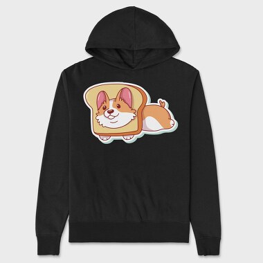 Corgi Toast Slice, Hanorac Oversize Barbati (Unisex)