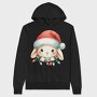 Christmas Bunny Watercolor, Hanorac Oversize Barbati (Unisex)