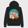 Christmas Fox Santa Xmas, Hanorac Oversize Barbati (Unisex)