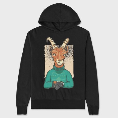 Christmas Gazelle Capricorn, Hanorac Oversize Barbati (Unisex)
