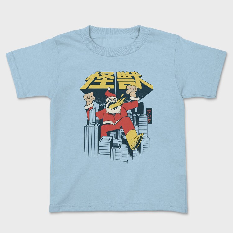 Christmas Santa Monster Destroying City Attack, Tricou Copii