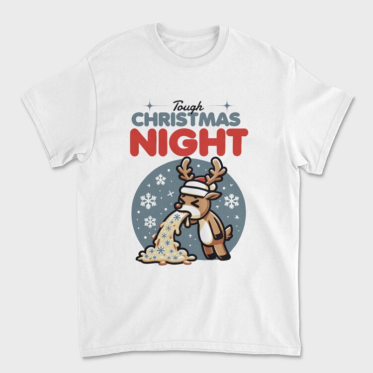 Christmas Sick Reindeer Night, Tricou Barbati (Unisex)