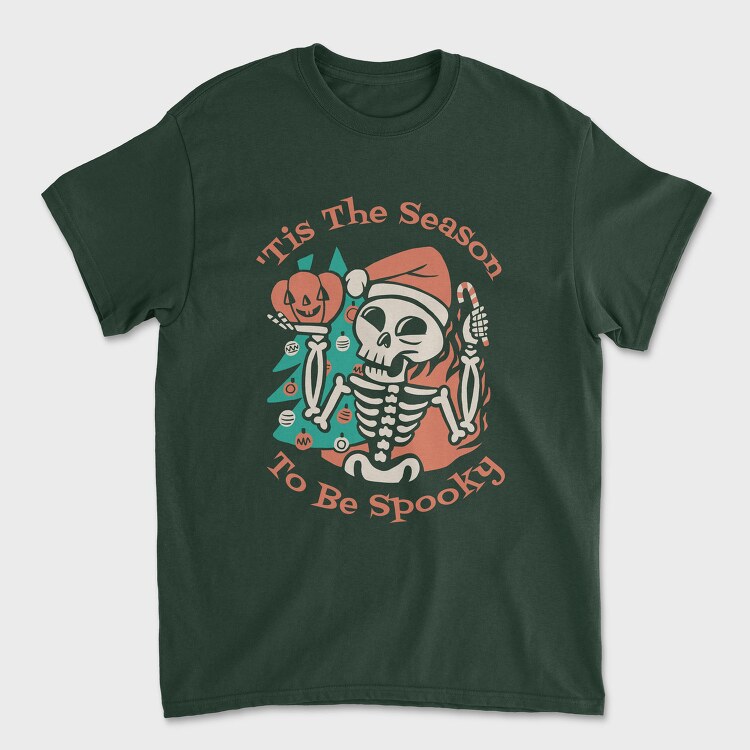 Christmas Skeleton This The Season To Be Spooky, Tricou Barbati (Unisex)