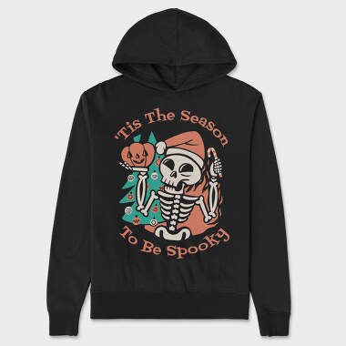 Christmas Skeleton This The Season To Be Spooky, Hanorac Oversize Barbati (Unisex)