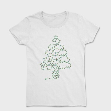 Christmas Tree Made Of Lights, Tricou Femei