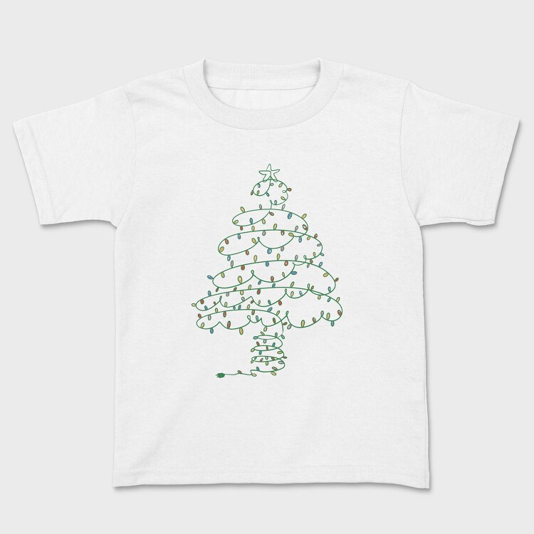 Christmas Tree Made Of Lights, Tricou Copii