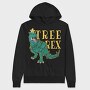 Christmas Tree T Rex, Hanorac Oversize Barbati (Unisex)
