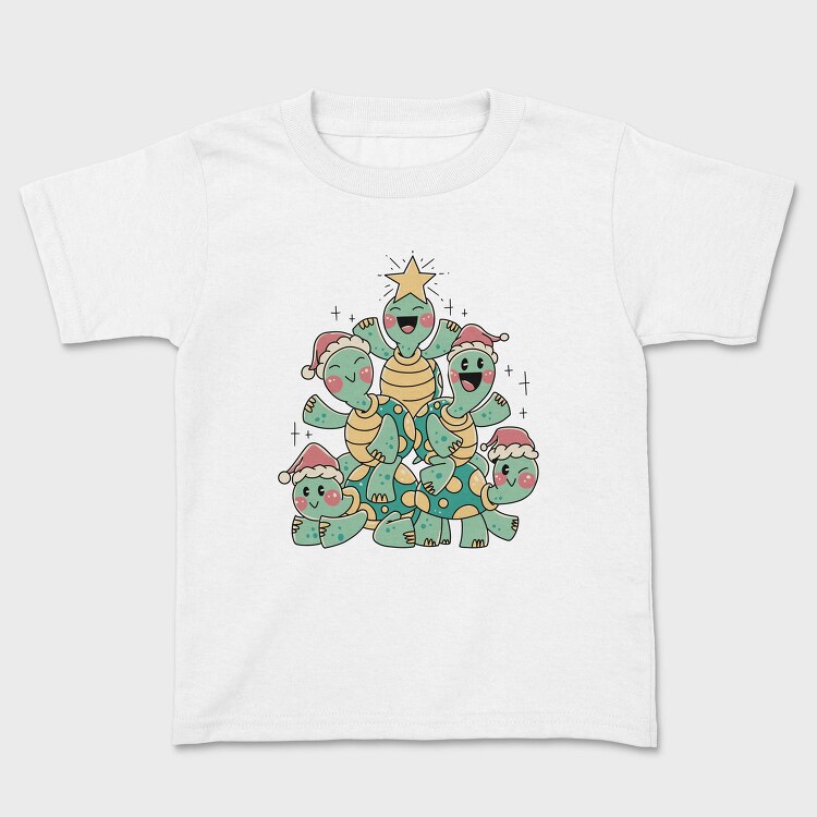 Christmas Turtles Tree X Mas, Tricou Copii