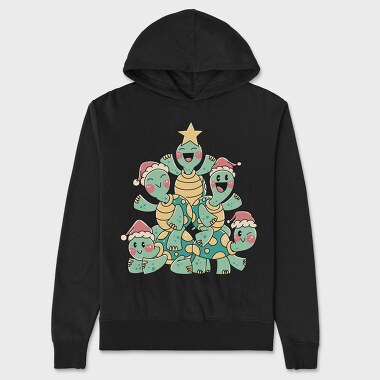 Christmas Turtles Tree X Mas, Hanorac Oversize Barbati (Unisex)