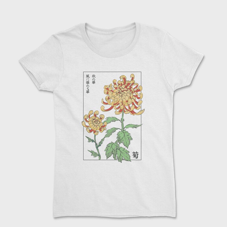 Chrysanthemum Japanese Traditional Flowers, Tricou Femei